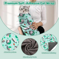 Paw Legend 27.6" Cat Wrap for Grooming Cat Wrap for Cutting Nails Cat - M(21.7'x21.7") / Summer Cat - image 4