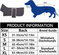 Dachshund Sweaters, Dachshund Coat Perfect Dog Winter Coat with Padded Fleece Lining - Small / Gray - image 4