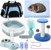 Eccliy 10 Pcs Kitten Starter Kit for Indoor - Classic / Medium / Blue