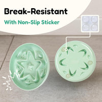 2 Pcs Cat Slow Feeder Bowl - Ocean Mist + Seafoam Green / 6.2'' - image 3