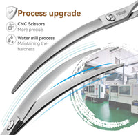 FOGOSP 45 degree curved dog grooming scissors, 7.5 inch big arc - view 4