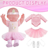 Kajaia 8 Pcs 18 Inch Doll Swimsuits Clothes and Accessories – Fun for Kids & Family - Pink / Ballet - image 2