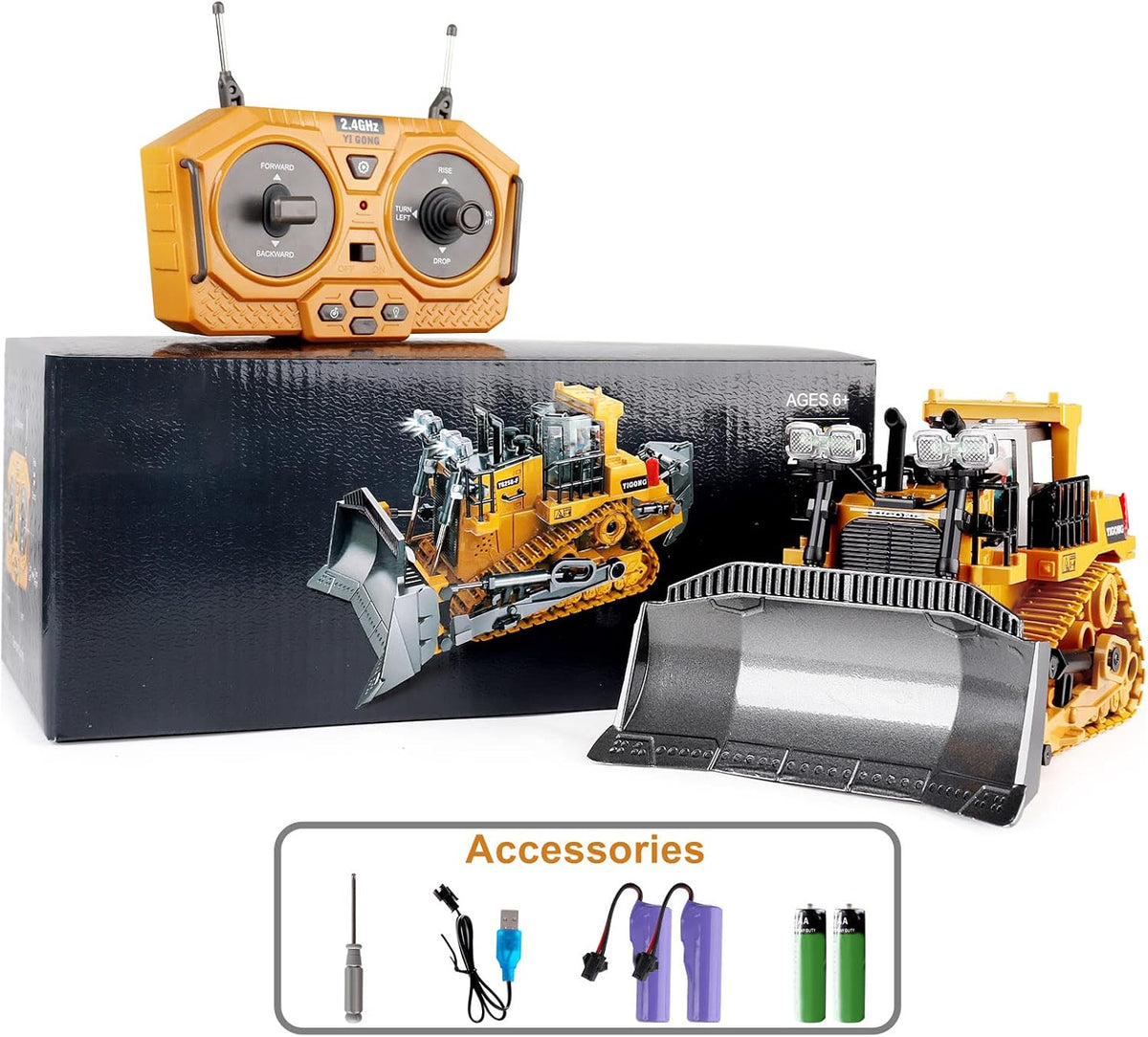 Dwi Dowellin Rc Bulldozer Toys for Boys - Bulldozer - image 4