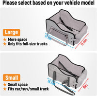 Center Console Dog Car Seat for Small Dogs - Full-size truck gray - image 4