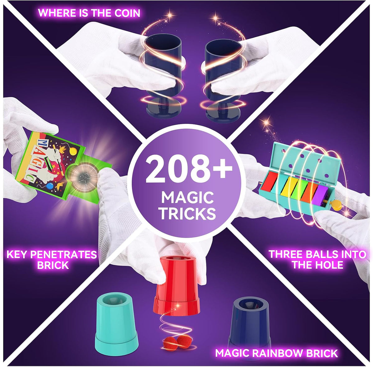 Nicella Magic Kit, 208+Magic Tricks for Kids Age 6-8 - image 3