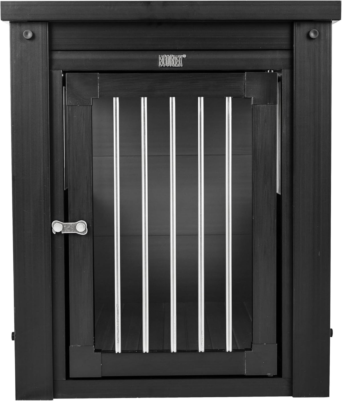 New Age Pet ECOFLEX Large Furniture Style Dog Crate & End Table - Black / 29.5"L x 21.1"W x 25.2"H