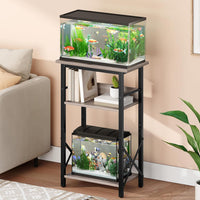 HOOBRO 10 Gallon Aquarium Stand - Greige + Black - image 2