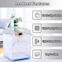 Adjustable Bird Cage Netting - White / Circumference 55″-71″, height 11.8″ - image 3