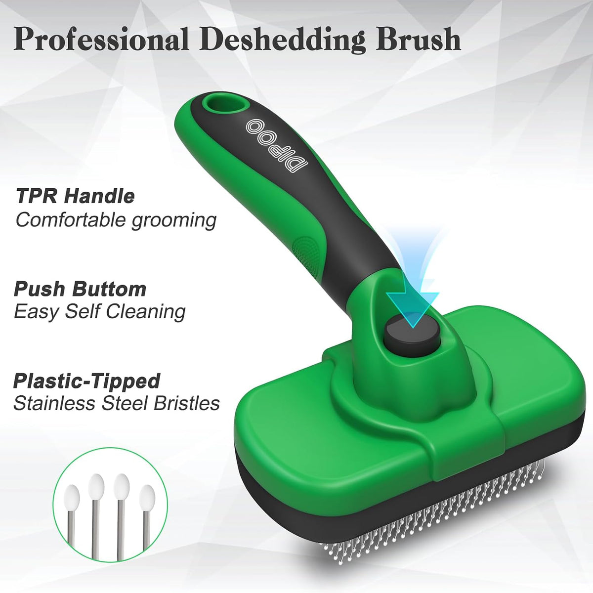 Dipoo Self Cleaning Shedding Brush - Green - image 2
