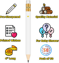 Baby Shower Pencils for Party Games, Neutral - White - Neutral - image 3