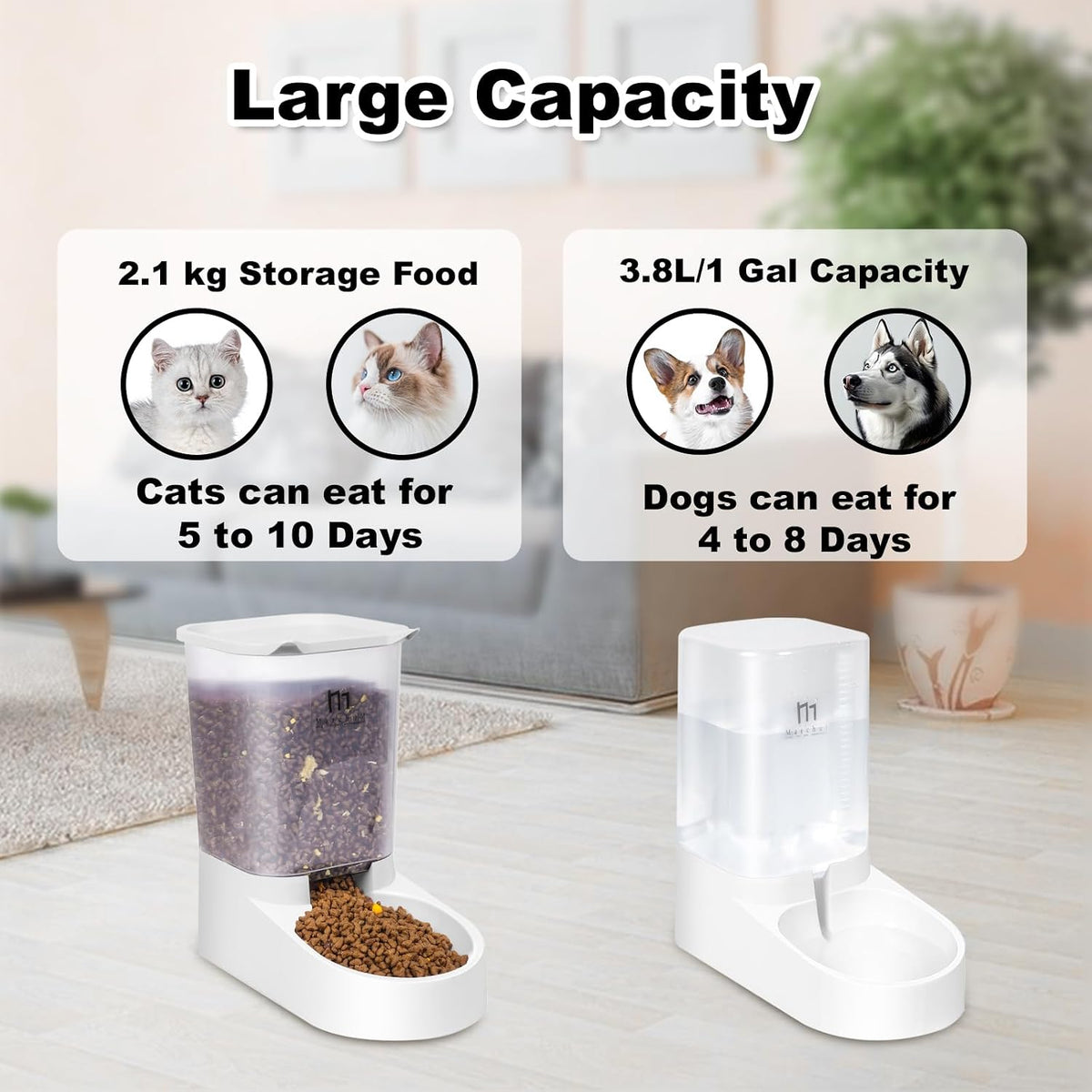 Marchul 1.1 Gallon Cat Water Dispenser - Feeder+Waterer - image 2