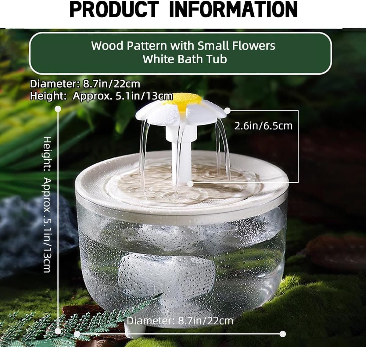 MANON ROSA Bird Bath for Parakeets - White Large - image 2