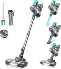 DEVOAC S10K Cordless Vacuum Cleaner, 45Kpa 50mins Lightweight Stick Vacuum with Powerful Suction for Home, Rechargeable, Self-Standing, Handheld Vacuum Cleaners for Hardwood Floors, Carpets, Pet Hair