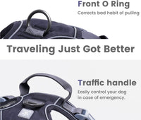 Pawaii No Pull Dog Harness with Pet ID Tag, Reflective Vest – Essentials for Dogs - L (Chest: 27"-32" ) / Davy's Gray - image 3