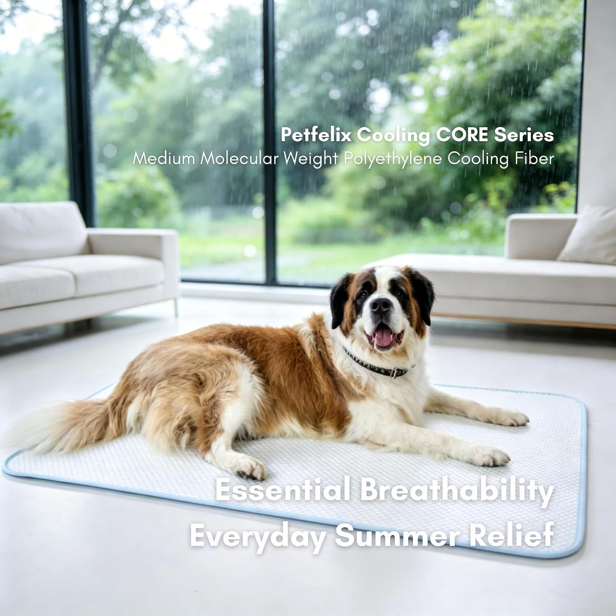 petfelix FrostEase Dog Cooling Mat - Blue / XXL-55"*36" - image 2