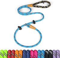 Slip Lead Dog Leash Reflective Training Durable Braided Rope Leashes – Essentials for Dogs - Light Blue / 1PC Large 1/2in x 6ft