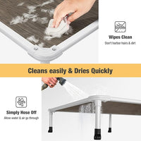 Veehoo Chew Proof Elevated Dog Bed - Cooling Raised Pet Cot - Silver Aluminum Frame and Durable Textilene Mesh Fabric, Unique Designed No-Slip Feet for Indoor or Outdoor Use, Brown, X-Large, CWC2003