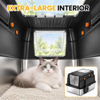 Stainless Steel Litter Box with Lid - image 4