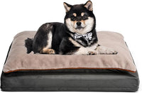 Amazon Basics Dog Bed with Cooling Gel Memory Foam, Pressure-Relief Support for Dogs up to 50lbs, Non-Slip Bottom, Machine Washable Cover, Large Sized (36" x 27"), Grey
