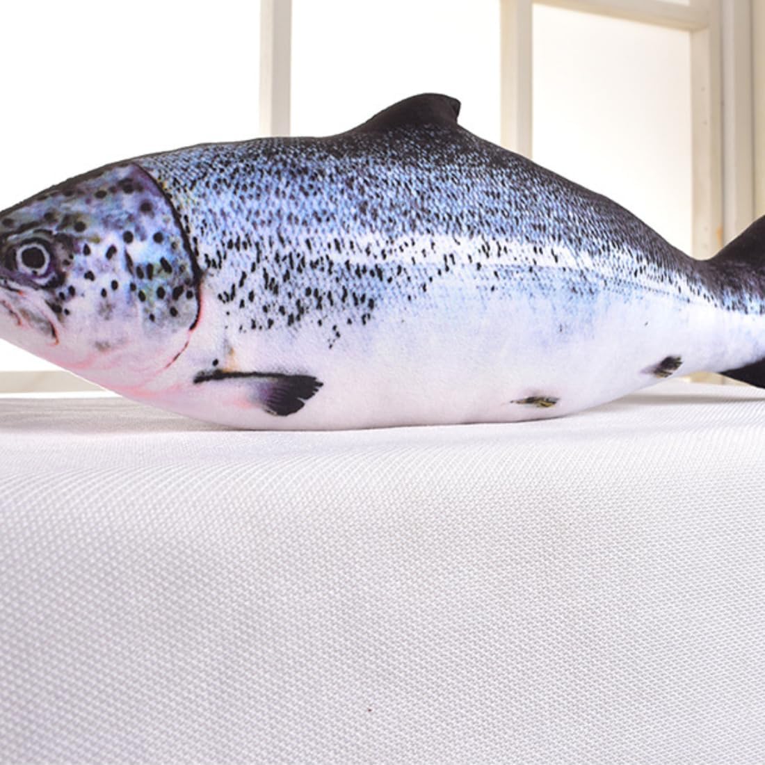 OPHRBU 24 inch fish plush pillow shaped like a realistic carp with soft short plush fabric - view 9