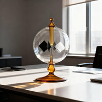 DORAMI orange Crookes radiometer glass bulb with four spinning vanes - view 3