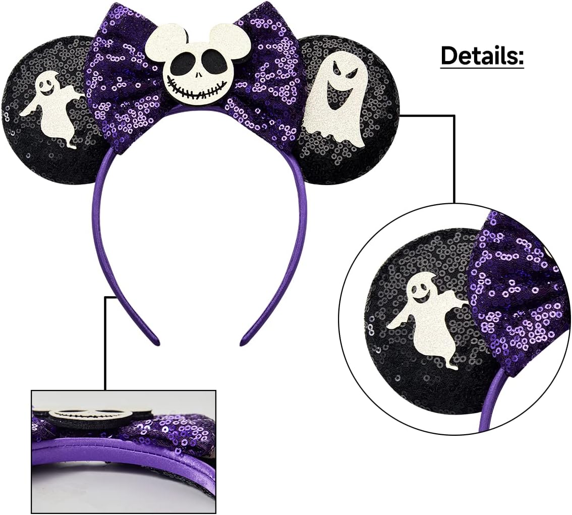 RAZKO Mouse Ears Headband - Halloween Jack - image 4