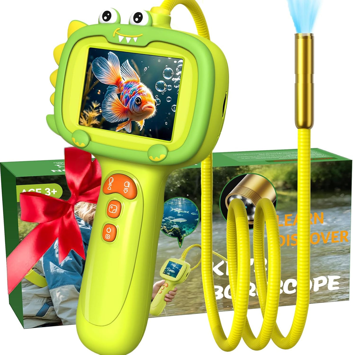 Kids Borescope Camera Toy with Lights for Boys and Girls Ages 3-12 – Fun for Kids & Family - Green