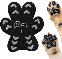 Anti Slip Dog Paw Protector Pads for Senior Dogs, Paw Pads for Dogs Traction, Disposable Self Adhesive Paw Grips for Old Dog on Slippery Hardwood Floor, Black 12 Sets (48pcs) L (21-40lbs)