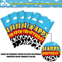 Ragnhild 3 Pack Cow Print Birthday Party Supplies Cow Pattern Printed - Blue / 6 - image 2