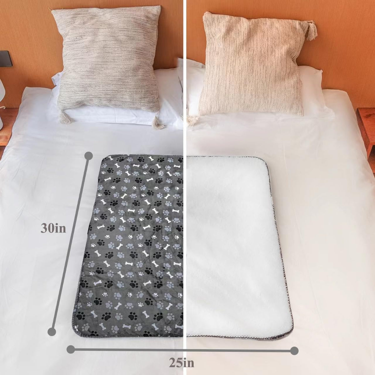 Waterproof Dog Blanket 60x50 Inches - Grey | Bone / Small (25x30) - image 3