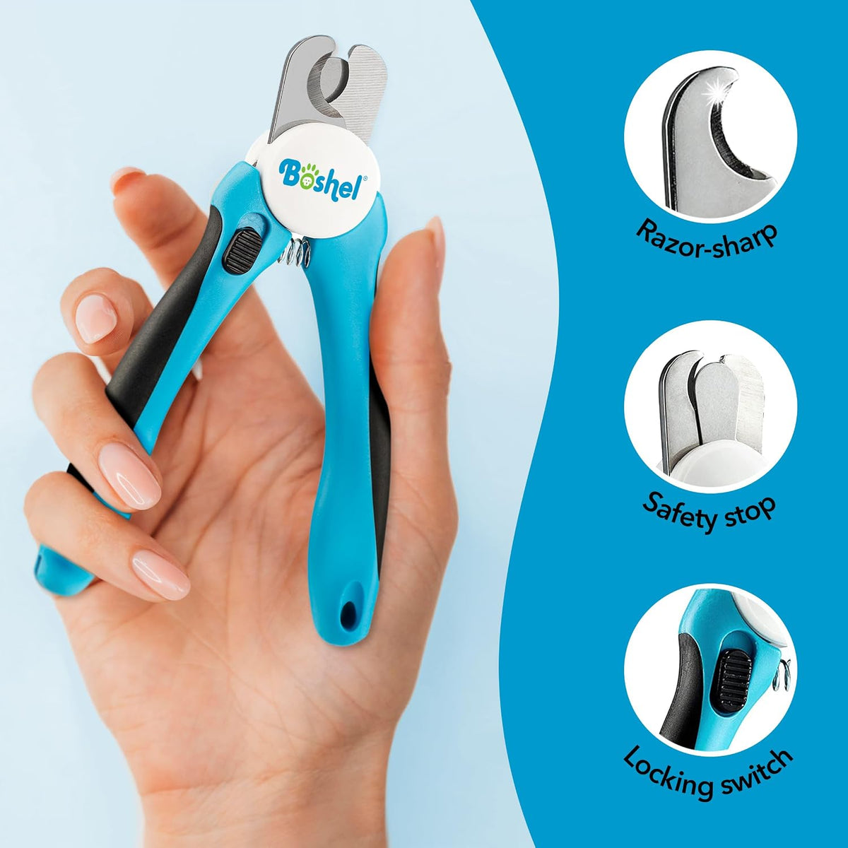 Large Dog Nail Clippers with Safety Guard to Avoid Over-Cutting Nails - Medium/Small - image 3