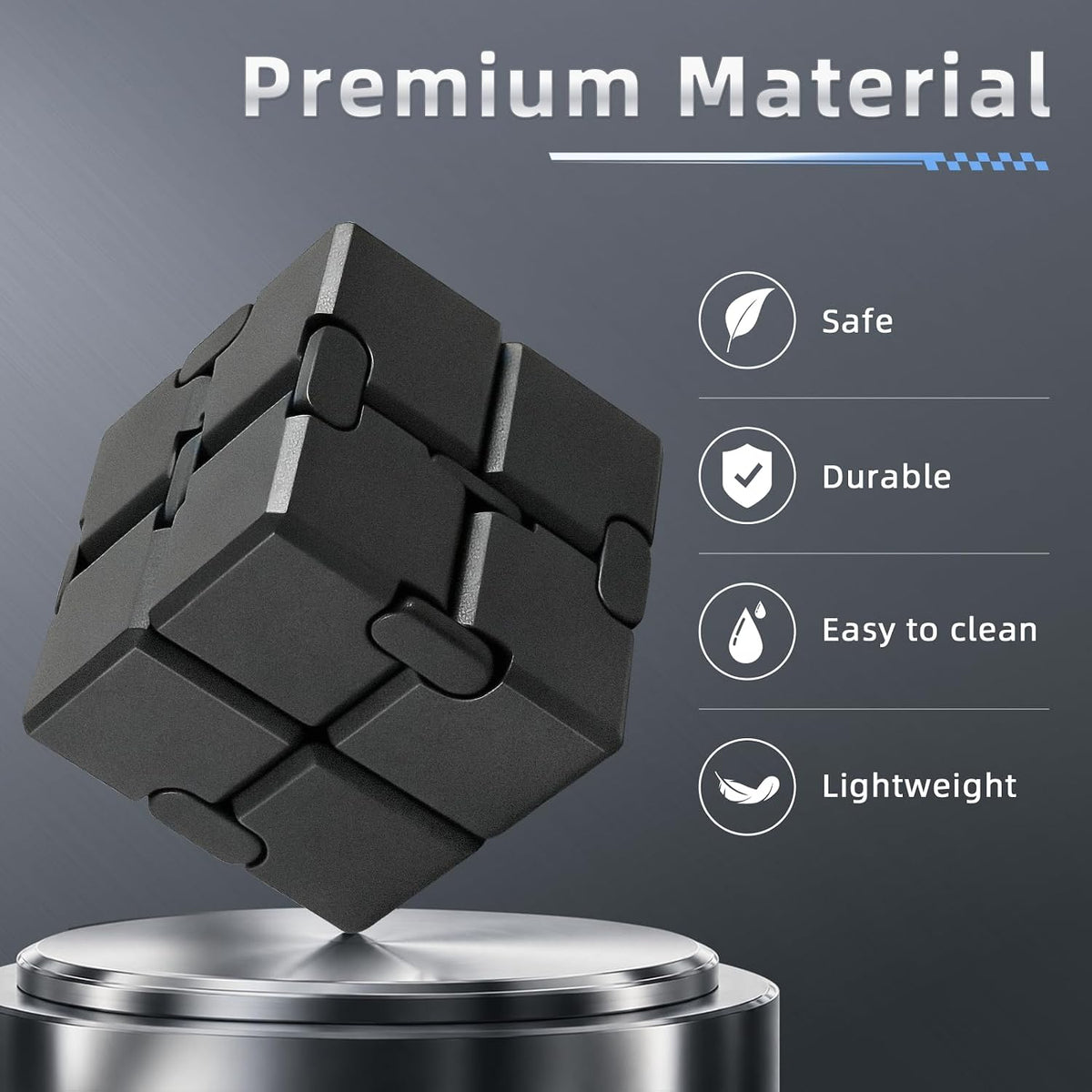 InfinityCube Fidget Toys for Kids and Adults - Metal Black Style / 1 - image 4