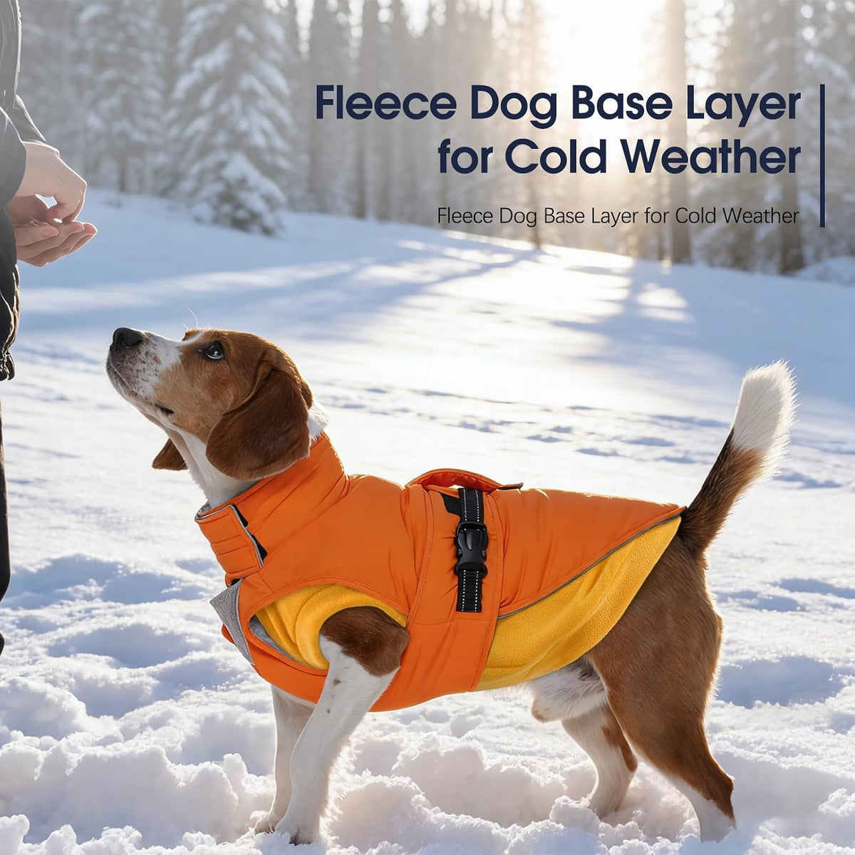 2 Pack 3XL Fleece Dog Sweater for Labrador, Leash Hole - Yellow & Light Yellow / Medium(Chest Girth: 15.0") - image 4