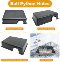 Leopard Gecko Humid Hide Reptiles Humidity Box – Essentials for Reptiles And Amphibians - Black Large Hide Box-2Pack - image 4