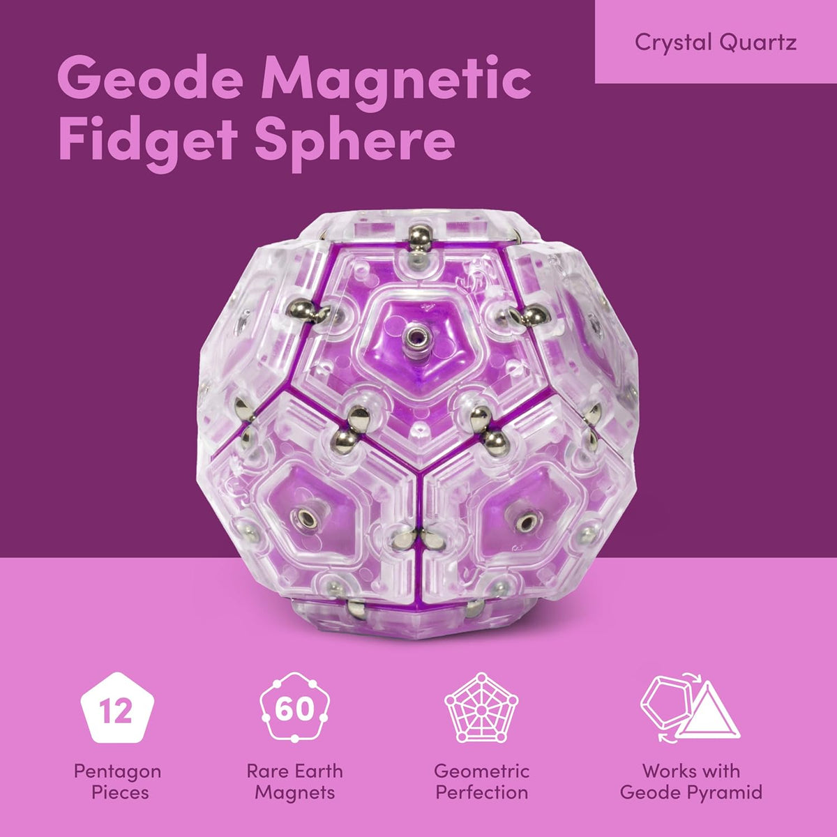 Speks Geode Magnetic Sphere - Quartz - image 2