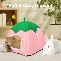 Guinea Pig Hideout Bed Rabbit House Cave Accessories Cozy Hide-Out for Bunny Hedgehog Ferret Chinchilla&Other Small Animals