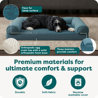 Furhaven Orthopedic Dog Bed for Large Dogs w/ Removable Bolsters - Large / Deep Pool - image 4