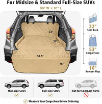 SUV Cargo Liner for Dogs - Trunk Cover for SUV with Bumper Flap Protector – Essentials for Dogs - Khaki / Standard: 55" x 91" - image 2