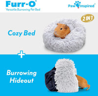 Paw Inspired Furr-O Burrowing Pet Bed Enrichment, Removable Base - Light Gray - image 2