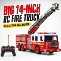 14" RC Fire Truck Big Remote Control Toy Fire Truck for Kids – Fun for Kids & Family - image 4