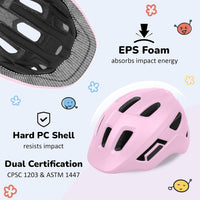 OUWOER toddler and kids bike helmet with vents and adjustable dial - view 11
