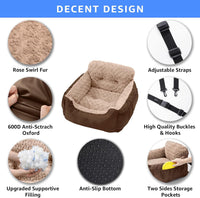 Dog Car Seat for Small Dogs - Brown - image 3
