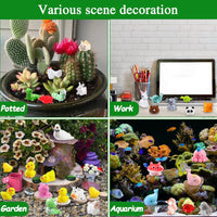 DULEFUN 150 mini resin animal and duck figurines in bright colors - view 10