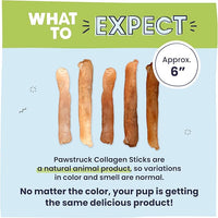 Pawstruck Natural 5-7" Beef Collagen Sticks for Dogs – Long-Lasting Rawhide Alternative, High Protein & Low Fat with Chondroitin & Glucosamine – 5 Pack