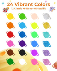 JUPITEARTH 12 Colors Twist Crayons for Toddlers 1-3, Non-Toxic - 24 Colors - image 2