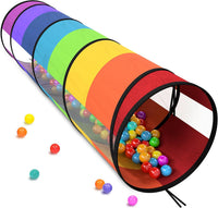 Playz Kids Play Tunnel Toys for Toddlers 1-3 - Rainbow