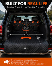 SUV Cargo Liner for Dogs,Waterproof Dog Trunk Cover with Side Flaps – Essentials for Dogs - Bone Pattern / XL - image 3