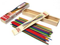 Classic Pick Up Stick, 41pcs Bamboo Pick Up Stick Original Game 9.8 Inch Long – Fun for Kids & Family