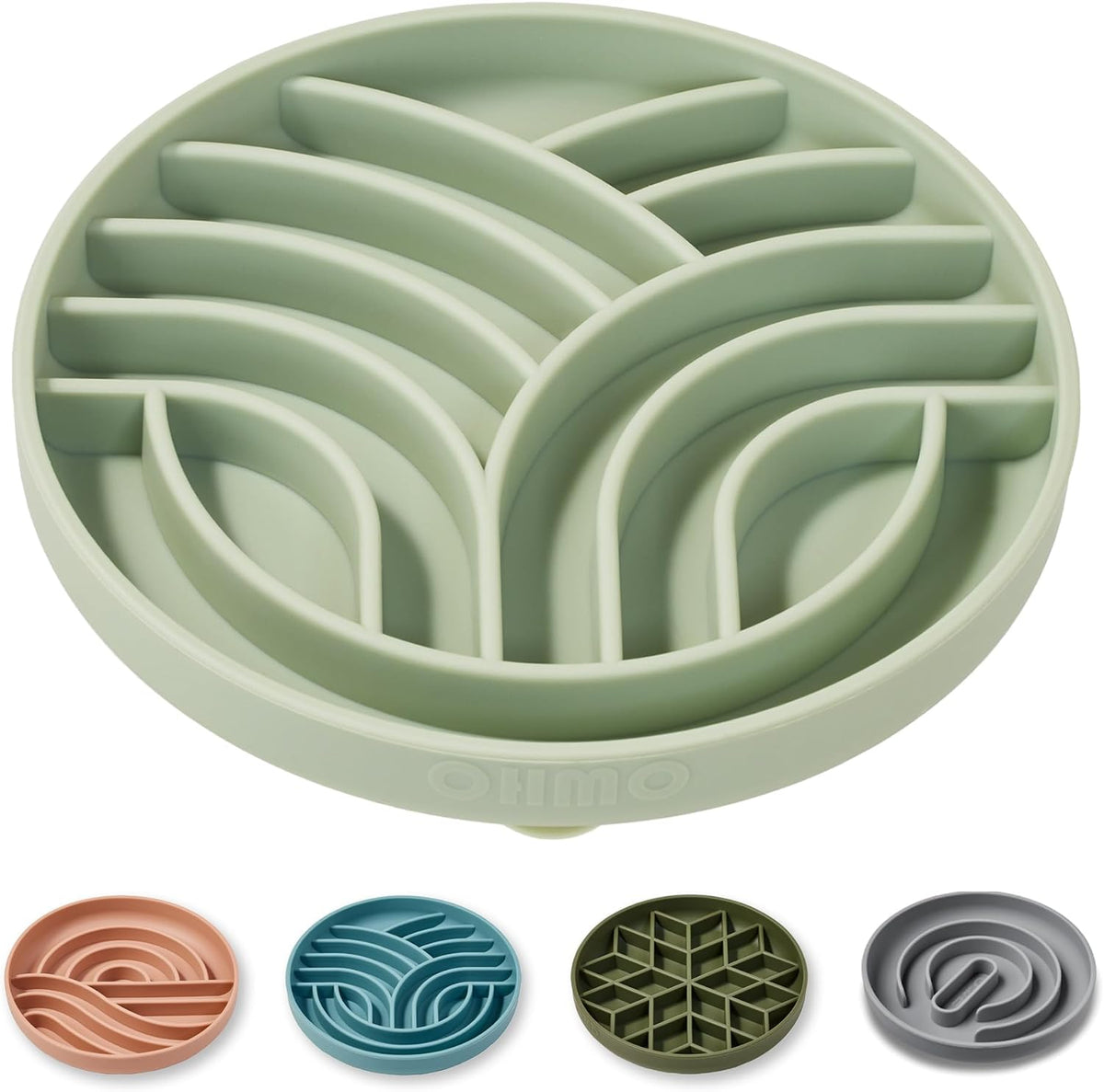 OHMO Slow Feeder Dog Bowl, 5.9" Lick Mat for Dogs, Tree of Life - Sage Green / Tree Life-S (5.9")