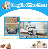 2 Layers Pet Rat Hammock, Double Sided Warm Flece & Linen Hammock for Cage, Hamster Guinea Pig - image 4